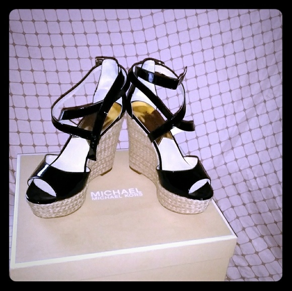 Brand new black Michael Kors leather espadrilles - Picture 1 of 4